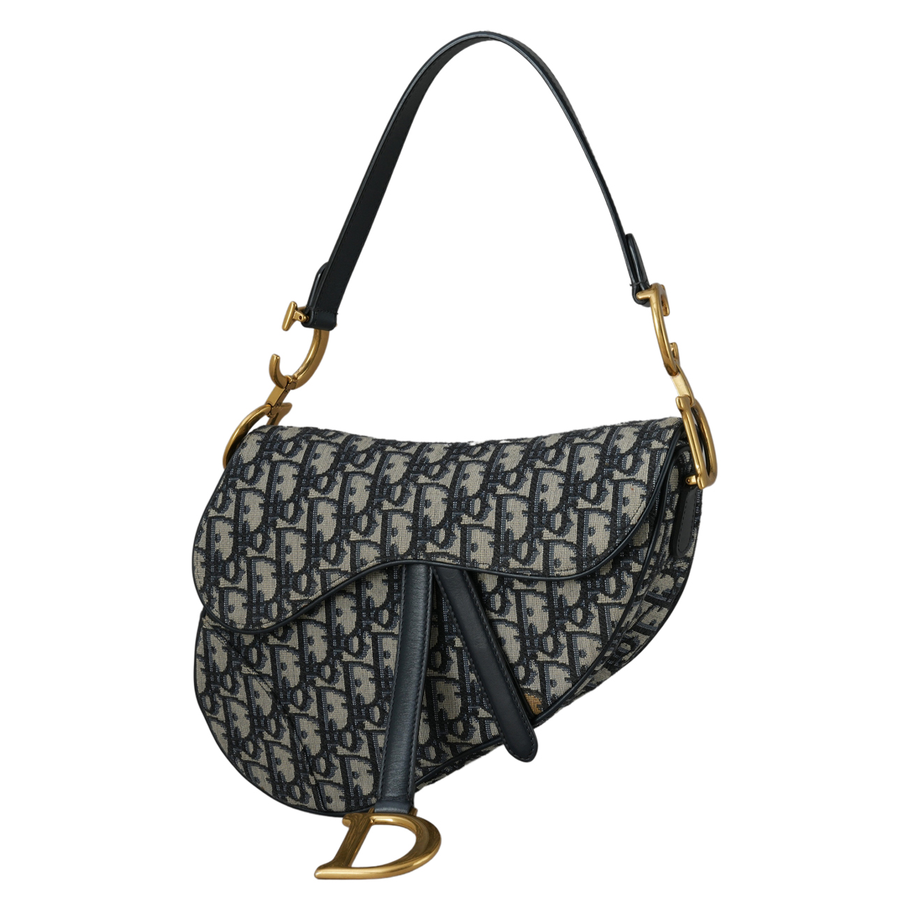 CHRISTIAN DIOR(USED)크리스찬디올 오블리크 새들백 미듐